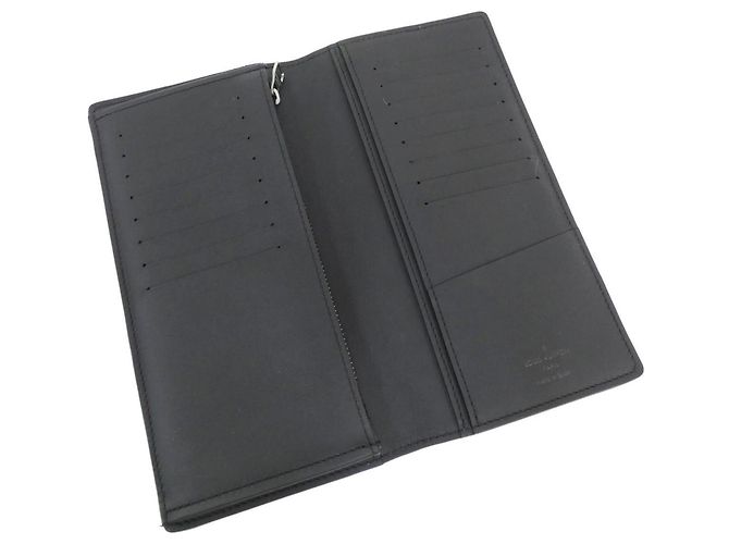 Louis Vuitton Damier Infini Portefeuille Brazza Wallet Nero - vista 5