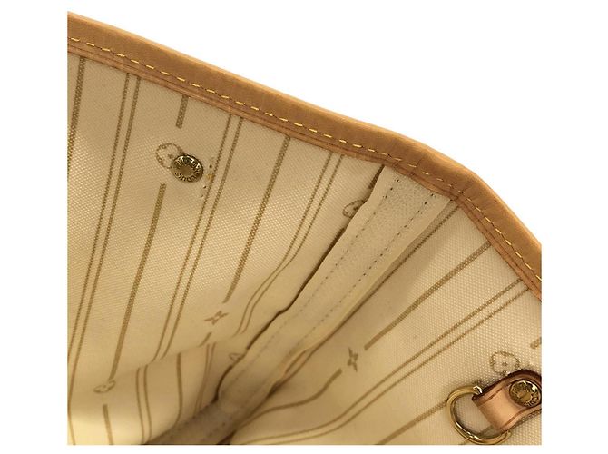 Borsa Louis Vuitton Damier Azur Neverfull Bianco Blu - vista 8