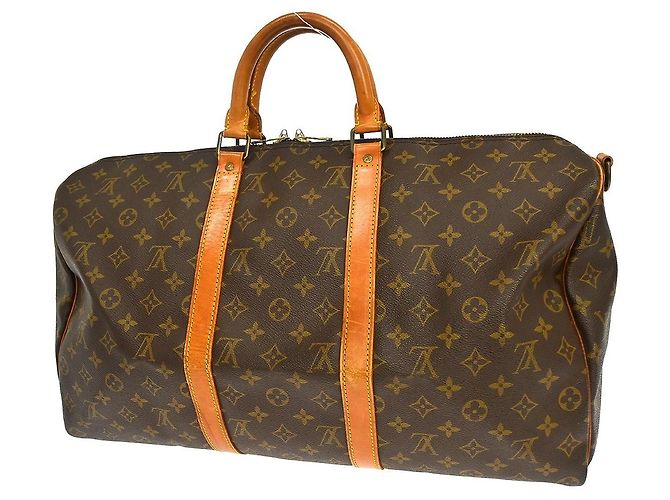 Louis Vuitton Keepall Bandoulière Monogram 50 Marrone - vista 2