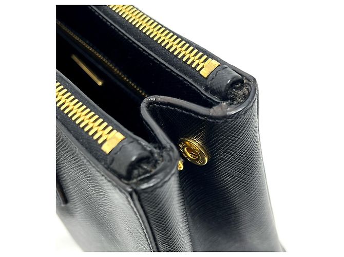 Borsa a mano Prada in pelle Saffiano nera Nero - vista 14