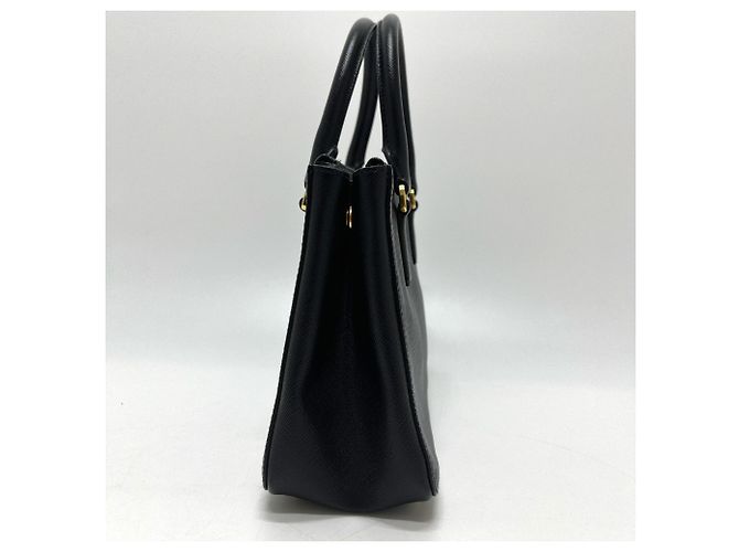 Borsa a mano Prada in pelle Saffiano nera Nero - vista 4