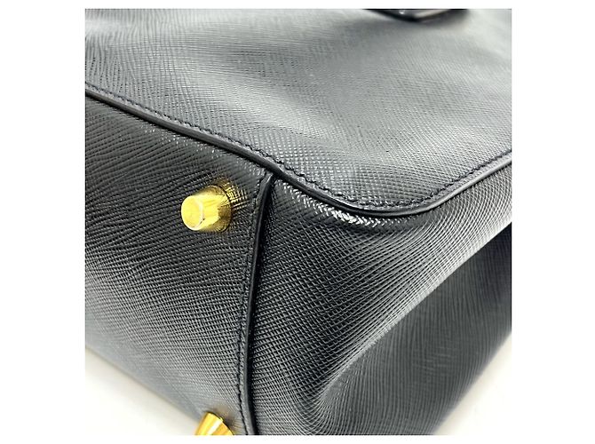 Borsa a mano Prada in pelle Saffiano nera Nero - vista 7