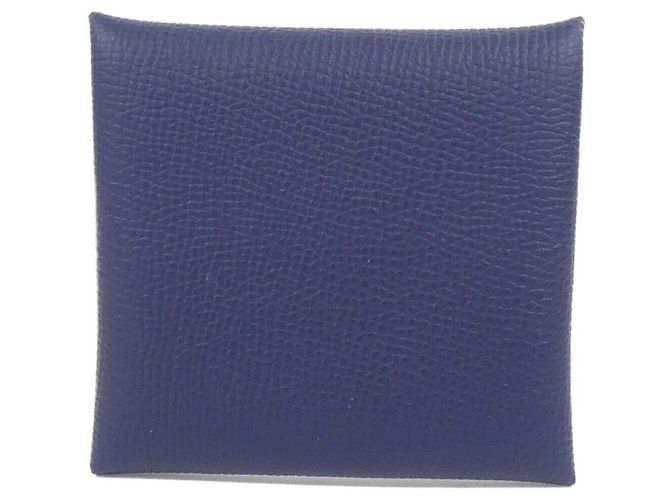 Hermès Monedero Hermes Bastia en piel Epsom Azul Azul marino - vista 2