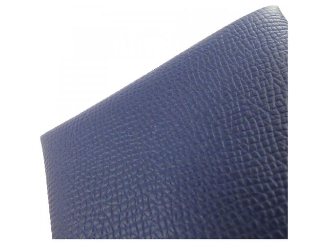 Hermès Monedero Hermes Bastia en piel Epsom Azul Azul marino - vista 3