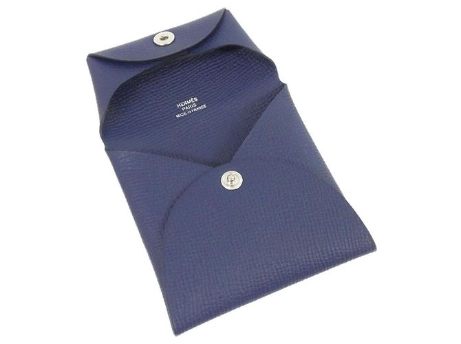 Hermès Monedero Hermes Bastia en piel Epsom Azul Azul marino - vista 4