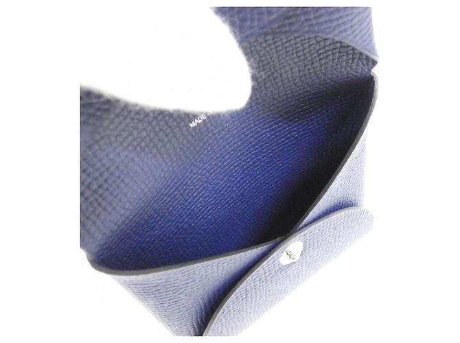 Hermès Monedero Hermes Bastia en piel Epsom Azul Azul marino - vista 5