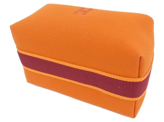 Hermès Borsa pouch Hermes Bride à Black PM 103222M Rosso Arancione - vista 3