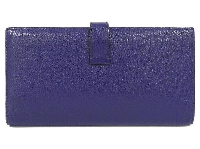 Hermès Cartera Hermes Bearn Soufflé Azul - vista 2