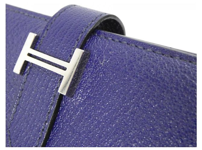 Hermès Cartera Hermes Bearn Soufflé Azul - vista 4