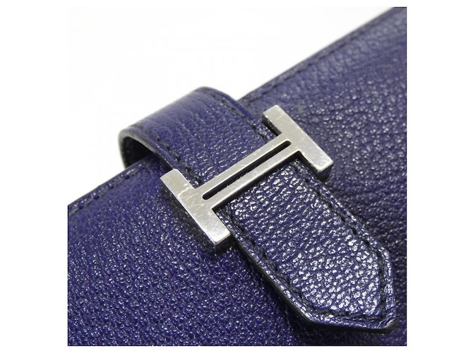 Hermès Cartera Hermes Bearn Soufflé Azul - vista 7