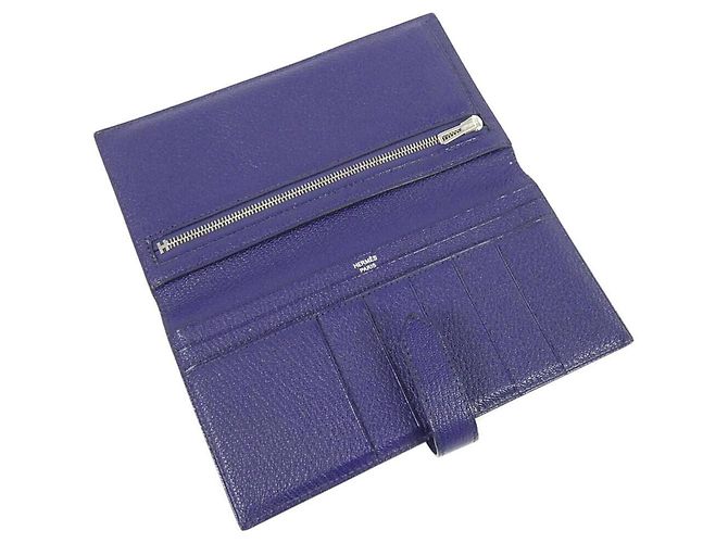Hermès Cartera Hermes Bearn Soufflé Azul - vista 8