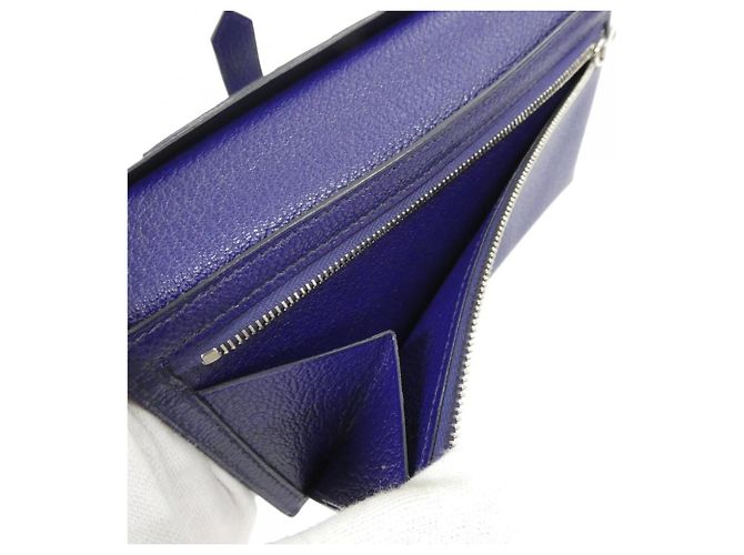 Hermès Cartera Hermes Bearn Soufflé Azul - vista 9