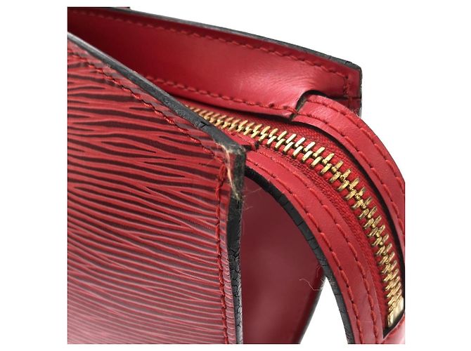 Borsa Louis Vuitton Epi Saint Jacques Rosso - vista 5