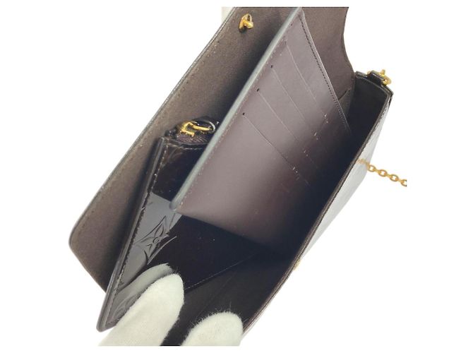Borsa a tracolla Louis Vuitton Vernis Pochette Felicie Bordò - vista 9