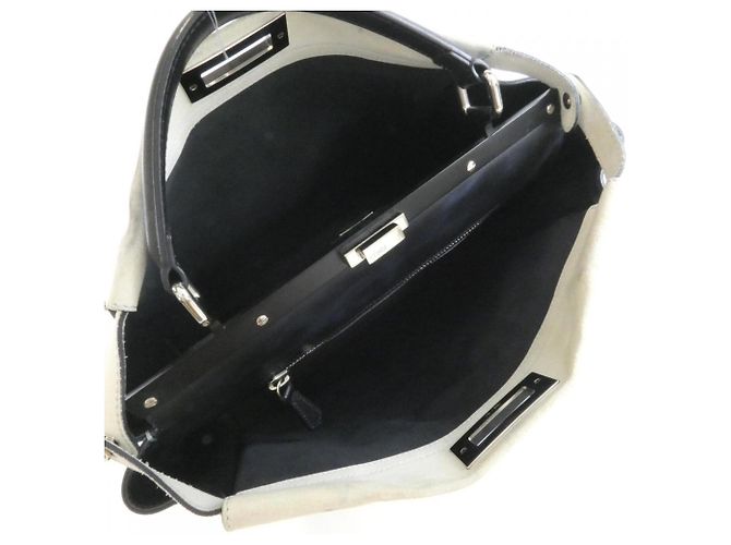 Borsa Fendi Peekaboo 8BN210 2XX Nero Crudo - vista 9