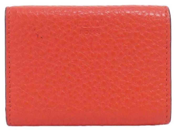 Fendi Peekaboo Tri-Fold Geldbörse Rot - Ansicht 2