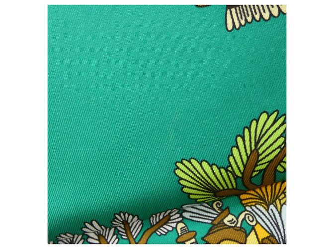 Hermès Hermes Astres et Soleils Carre Scarf Muffler Brown Multiple colors Green Yellow - view 4