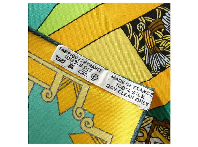 Hermès Hermes Astres et Soleils Carre Scarf Muffler Brown Multiple colors Green Yellow - view 5