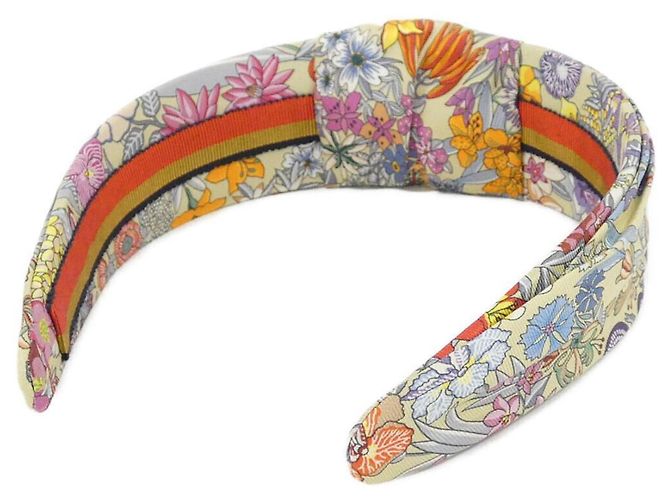 Hermès Fascia in seta con nodo Hermes BLOOM Beige - vista 2