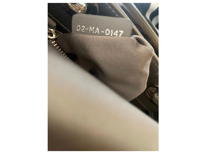 Dior Mini Lady Dior in pelle grigia con cristalli Grigio - vista 12