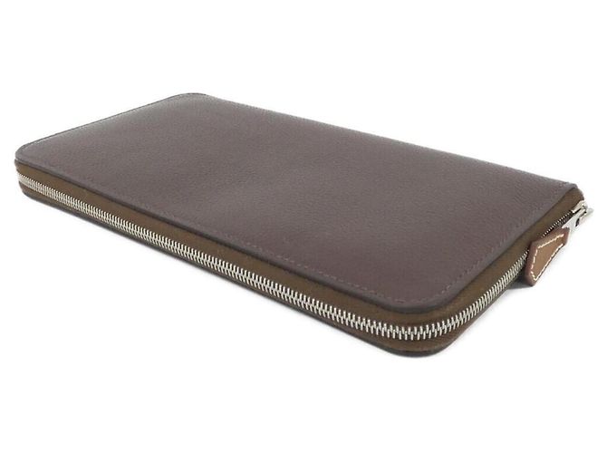 Hermès Hermes COLLIER DE CHIENS Silk Wallet Marrone - vista 2