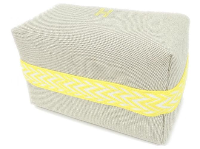 Hermès Hermes ZIGZAG Bride à Black GM Handbag Pouch Beige - vista 3