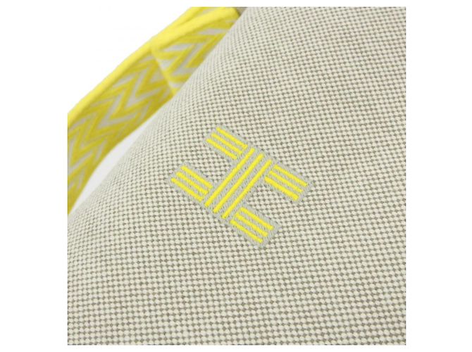 Hermès Hermes ZIGZAG Bride à Black GM Handbag Pouch Beige - vista 4
