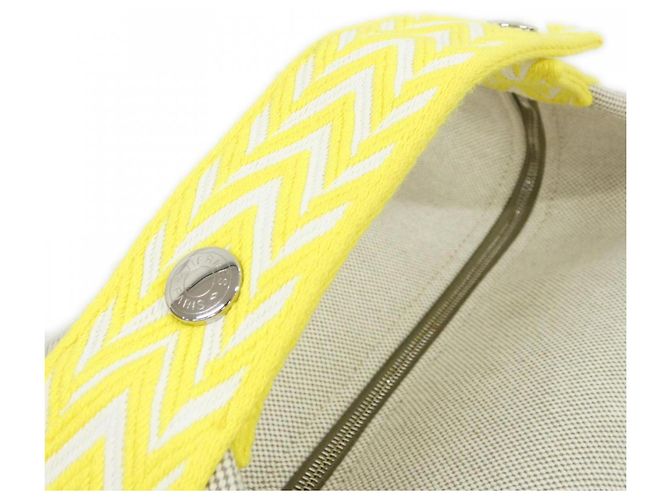 Hermès Hermes ZIGZAG Bride à Black GM Handbag Pouch Beige - vista 5