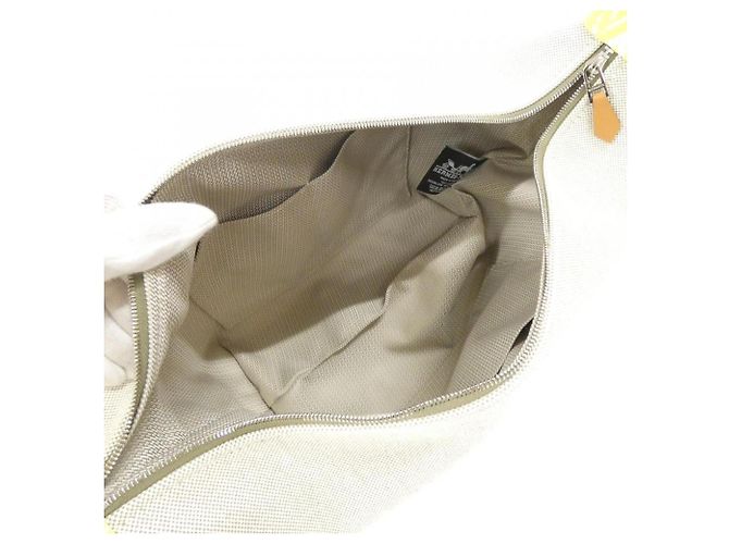 Hermès Hermes ZIGZAG Bride à Black GM Handbag Pouch Beige - vista 8