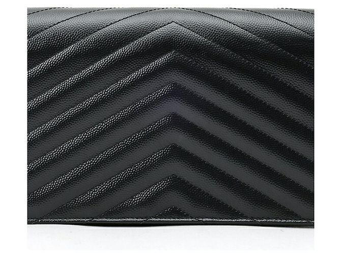 Borsa a tracolla portafoglio con catena Saint Laurent Cassandra Envelope Nero - vista 3