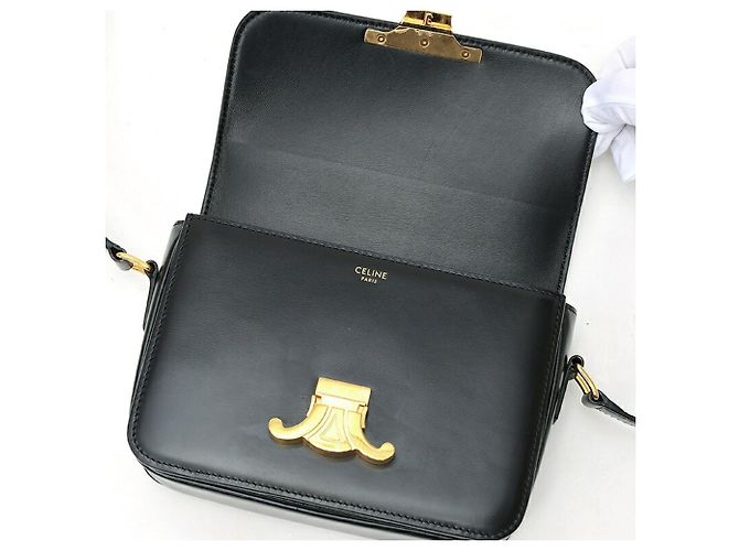 Céline Borsa a tracolla Celine Teen Triomphe Nero - vista 7