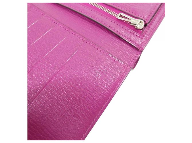 Hermès Cartera Hermes de piel Chevre Rose Purple Púrpura - vista 5
