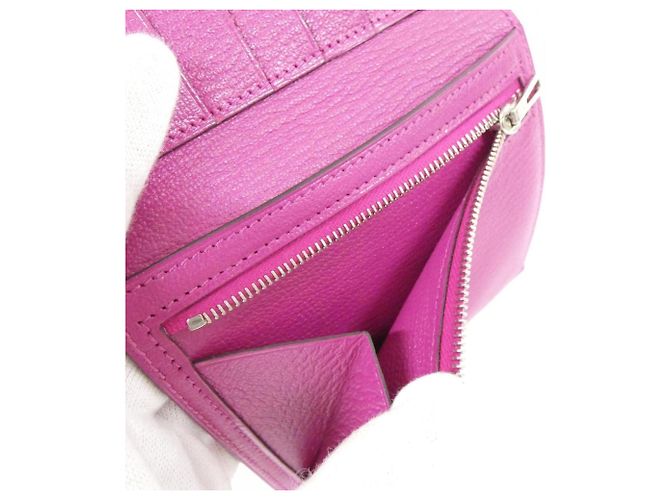 Hermès Cartera Hermes de piel Chevre Rose Purple Púrpura - vista 7