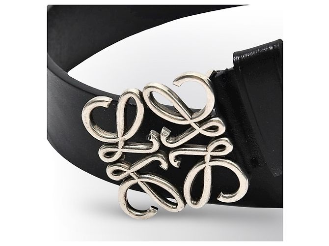 Loewe Anagram Gürtel aus schwarzem Leder - Ansicht 10