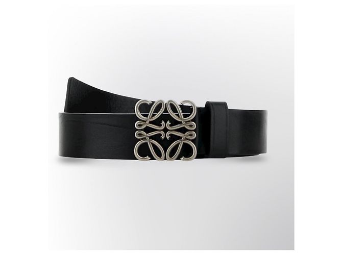 Loewe Anagram Gürtel aus schwarzem Leder - Ansicht 13
