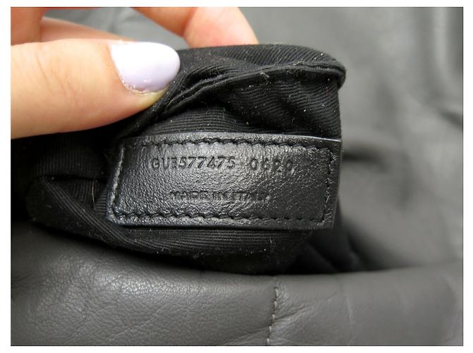 Yves Saint Laurent SAINT LAURENT LOULOU PUFFER MEDIUM 577475 GRIGIO BORSA A MANO BORSA A TRACCOLLA - vista 12
