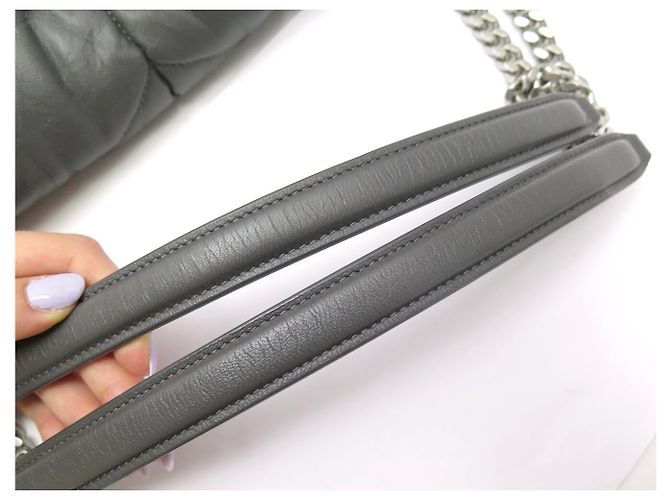 Yves Saint Laurent SAINT LAURENT LOULOU PUFFER MEDIUM 577475 GRIGIO BORSA A MANO BORSA A TRACCOLLA - vista 16