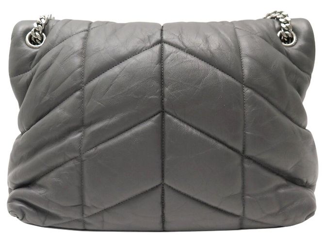 Yves Saint Laurent SAINT LAURENT LOULOU PUFFER MEDIUM 577475 GRIGIO BORSA A MANO BORSA A TRACCOLLA - vista 2