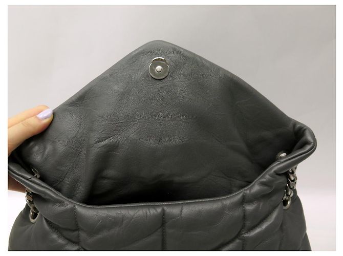 Yves Saint Laurent SAINT LAURENT LOULOU PUFFER MEDIUM 577475 GRIGIO BORSA A MANO BORSA A TRACCOLLA - vista 8