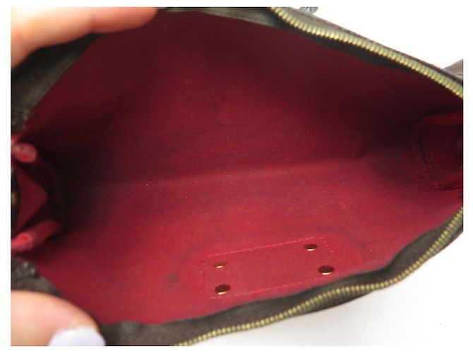 BORSA A MANO LOUIS VUITTON EVA POCHETTE TOILE DAMIER EBONY N55213 BAG Marrone - vista 10