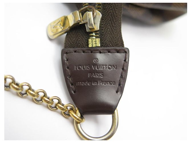 BORSA A MANO LOUIS VUITTON EVA POCHETTE TOILE DAMIER EBONY N55213 BAG Marrone - vista 12