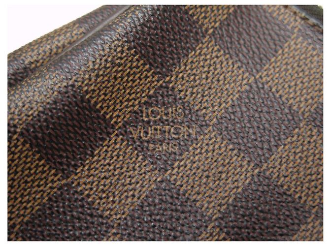 BORSA A MANO LOUIS VUITTON EVA POCHETTE TOILE DAMIER EBONY N55213 BAG Marrone - vista 13