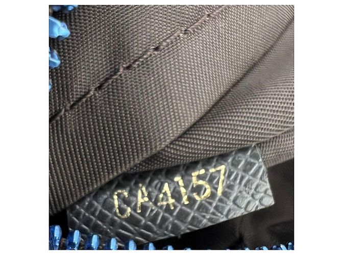 Borsa Messenger Louis Vuitton Monogram Outdoor Blue Marrone - vista 7
