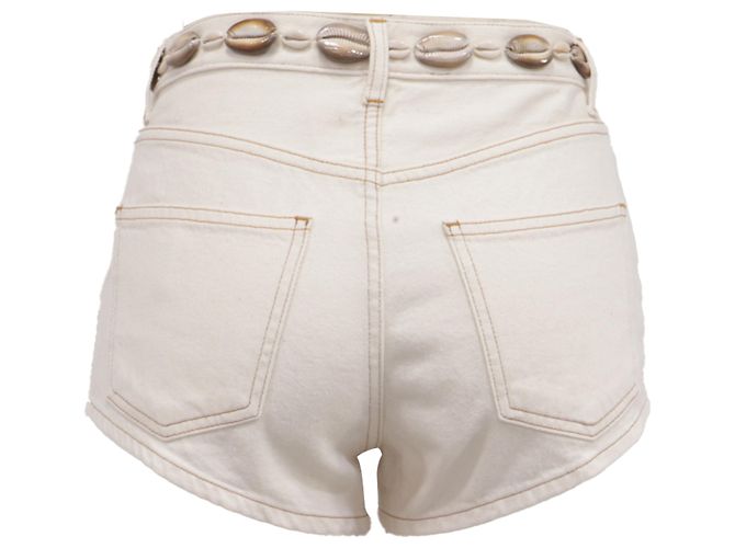 Pantalones cortos Mini Alanui Ocean Dream en algodón blanco Crudo - vista 3