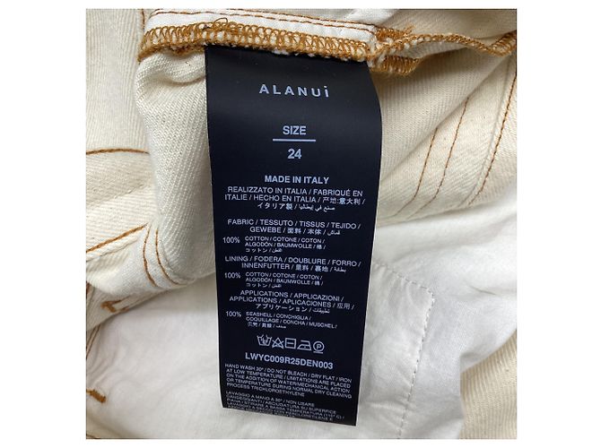 Pantalones cortos Mini Alanui Ocean Dream en algodón blanco Crudo - vista 4