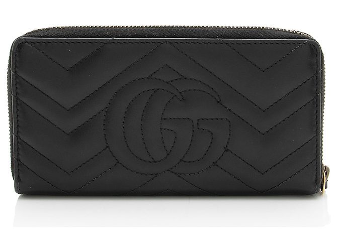 Portafoglio con zip Gucci GG Marmont in pelle matelassé - vista 3