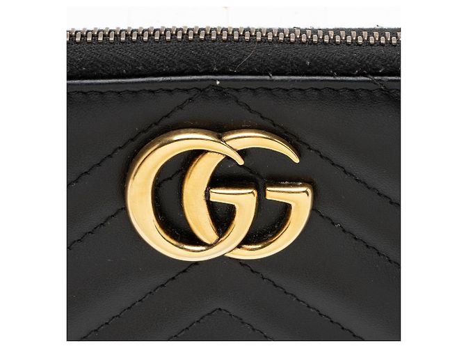 Portafoglio con zip Gucci GG Marmont in pelle matelassé - vista 7