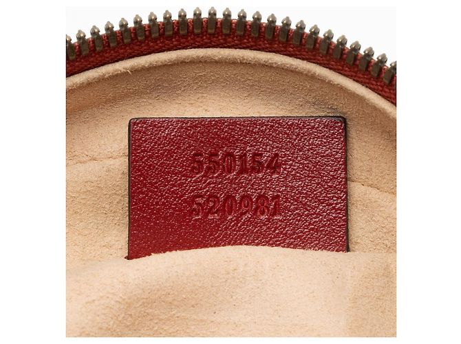 Borsa a tracolla mini rotonda GG Marmont in pelle matelassé Gucci Rosso - vista 6