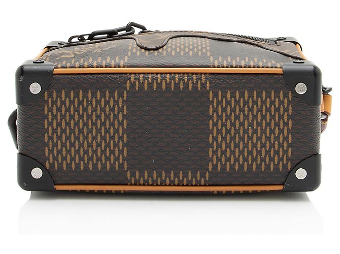 Louis Vuitton x NIGO Giant Damier Ebene Monogram Canvas Mini Soft Trunk Nero - vista 4