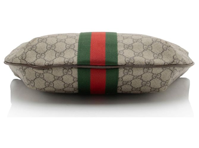 Borsa a tracolla media Gucci GG Supreme Ophidia Marrone Beige - vista 4